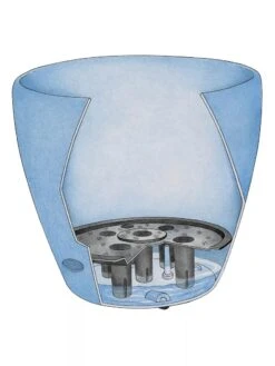 Viva Round Self-Watering Rolling Planter, 17.25” Diameter -Default Template 3 39325 002