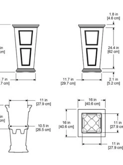 Fairfield Self-Watering Tall Patio Planters, 28” -Default Template 3 39342 15V tif