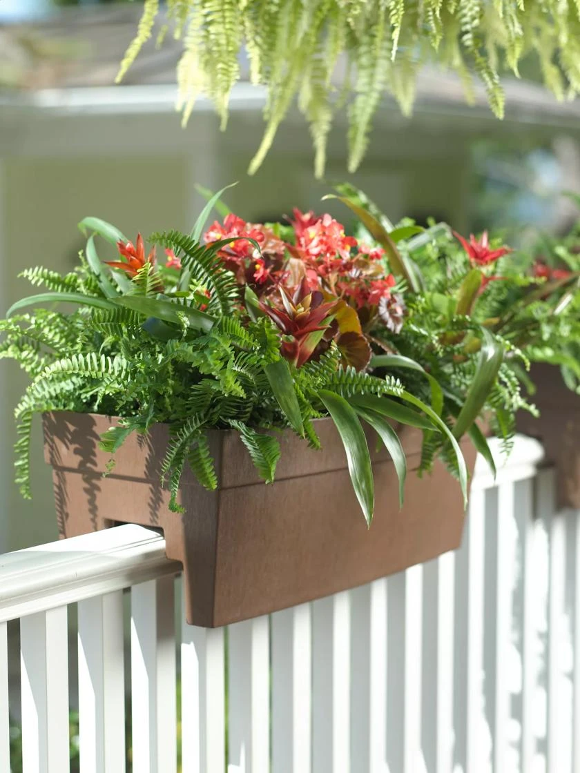 Self-Watering Railing Planter 1 Self-Watering Railing Planter
