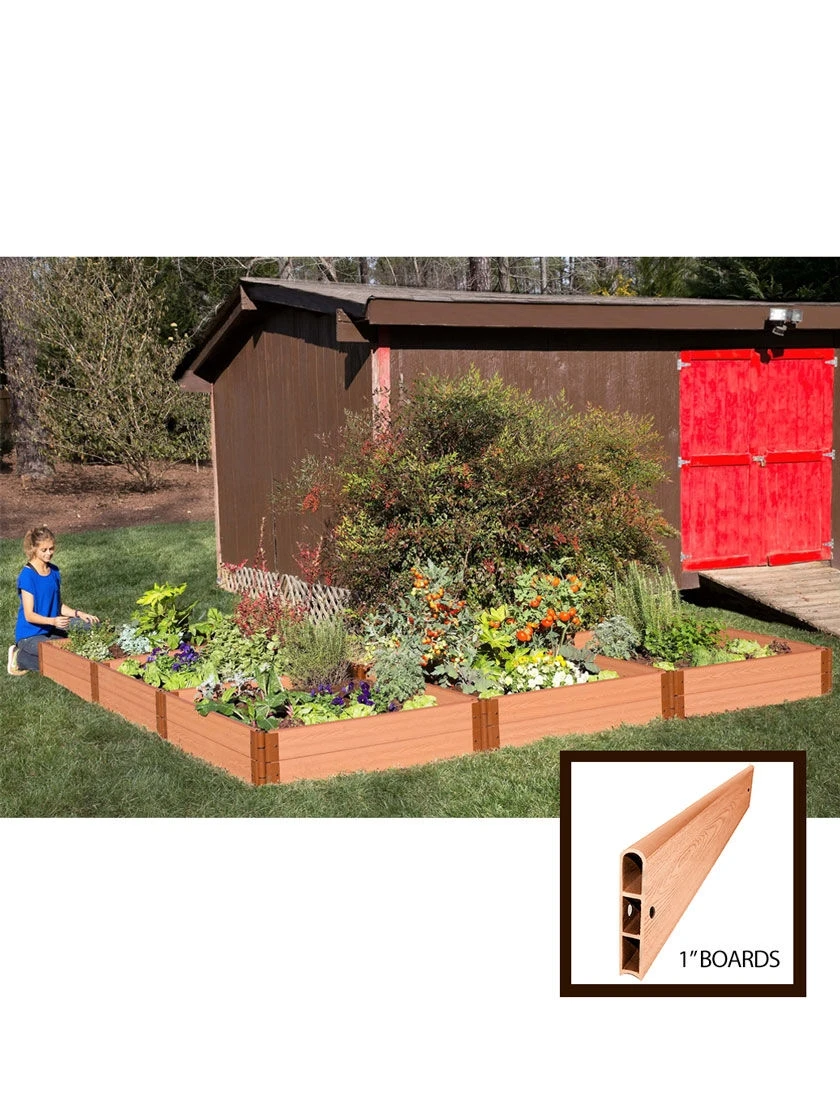 L-Shaped Composite Raised Bed, 12'x12' With 1" Boards 1 L-Shaped Composite Raised Bed, 12'x12' With 1" Boards
