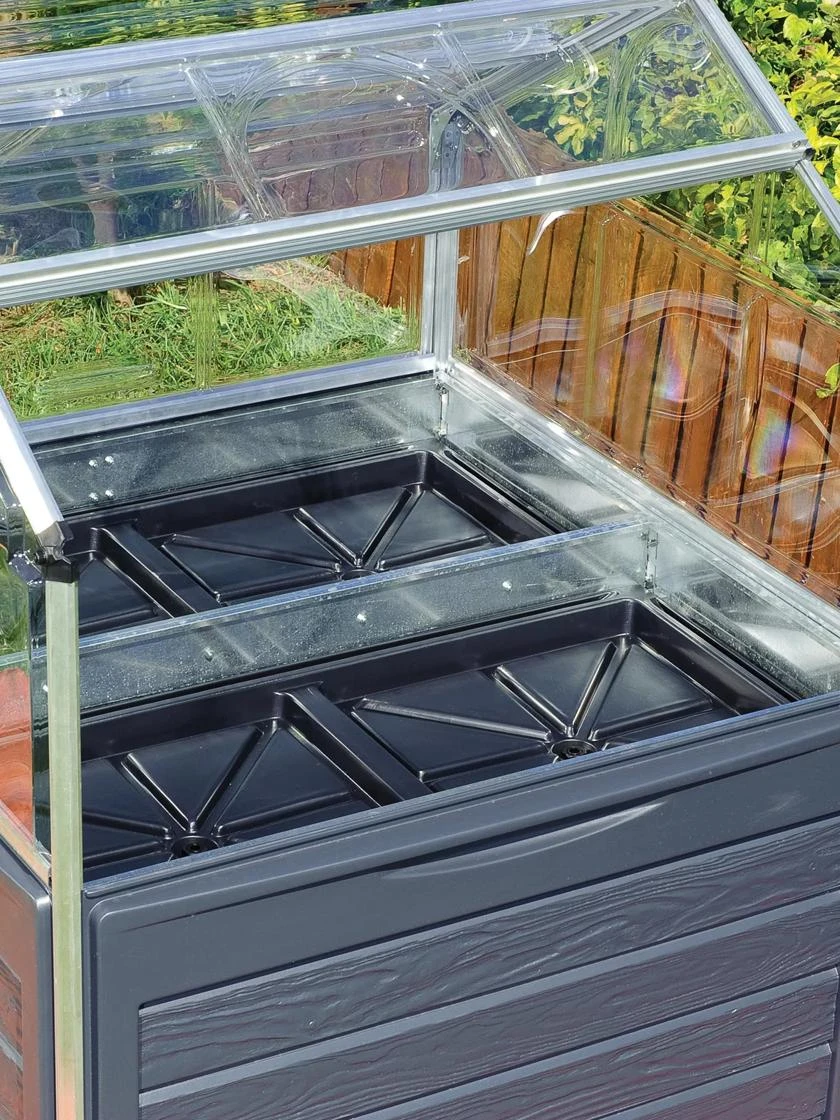 Canopia® By Palram Plant Inn™ Raised Bed Greenhouse, 4' X 4' 2 Canopia® By Palram Plant Inn™ Raised Bed Greenhouse, 4' X 4' - Image 2