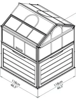 Canopia® By Palram Plant Inn™ Raised Bed Greenhouse, 4' X 4' 21 Canopia® By Palram Plant Inn™ Raised Bed Greenhouse, 4' X 4' -Default Template 3 8588308 10V tif