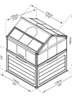 Canopia® By Palram Plant Inn™ Raised Bed Greenhouse, 4' X 4' 23 Canopia® By Palram Plant Inn™ Raised Bed Greenhouse, 4' X 4' -Default Template 3 8588308 13V jpg
