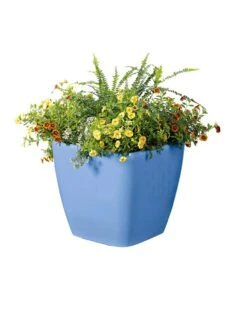 Viva Square Self-Watering Rolling Planter, 14" Diameter -Default Template 3 8589777BL 6080 tif