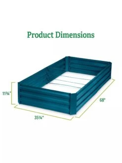 Demeter Corrugated Metal Raised Bed, 34" X 68" -Default Template 3 8594183 dims GSC