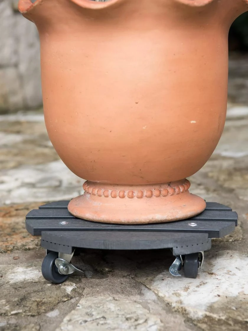 Round Waterproof Planter Caddy, 11-1/2" 2 Round Waterproof Planter Caddy, 11-1/2" - Image 2