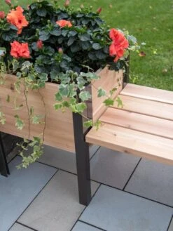 Elevated Cedar Planter Bench Kit, Natural, 90" -Default Template 3 8597992 9645 tif