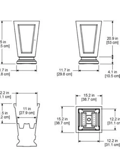 Kensington Self-Watering Tall Patio Planter, 25" -Default Template 3 8598549 07V tif