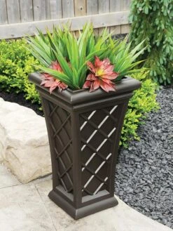 Carolina Self-Watering Tall Planter, 28" -Default Template 3 8598645 03V tif