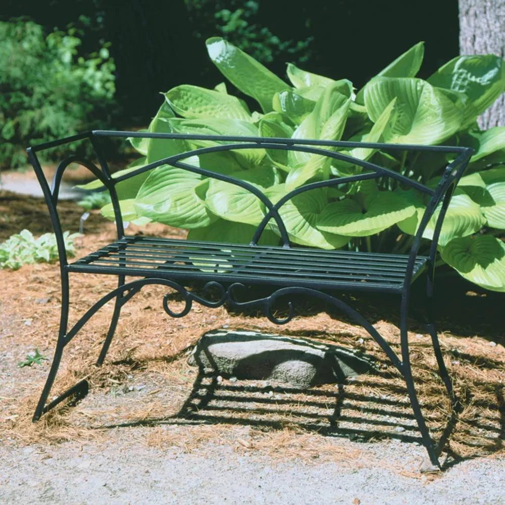 Achla Designs Wrought Iron Arbor Bench With Back 1 Achla Designs Wrought Iron Arbor Bench With Back