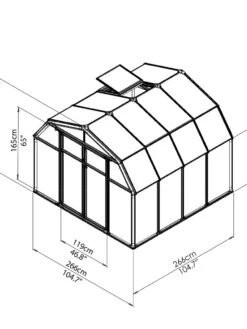 Canopia® By Palram Hobby Gardener Greenhouse, 8' 23 Canopia® By Palram Hobby Gardener Greenhouse, 8' -Default Template 3 8599331 11V tif
