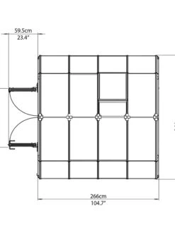 Canopia® By Palram Hobby Gardener Greenhouse, 8' 22 Canopia® By Palram Hobby Gardener Greenhouse, 8' -Default Template 3 8599331 12V tif