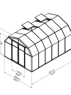 Canopia® By Palram Hobby Gardener Greenhouse, 8' 25 Canopia® By Palram Hobby Gardener Greenhouse, 8' -Default Template 3 8599332 03V tif