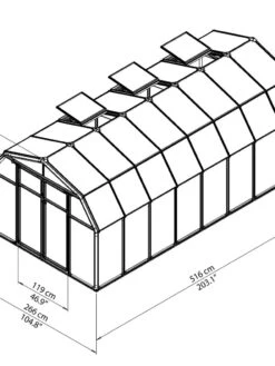 Canopia® By Palram Hobby Gardener Greenhouse, 8' 27 Canopia® By Palram Hobby Gardener Greenhouse, 8' -Default Template 3 8599333 04V tif