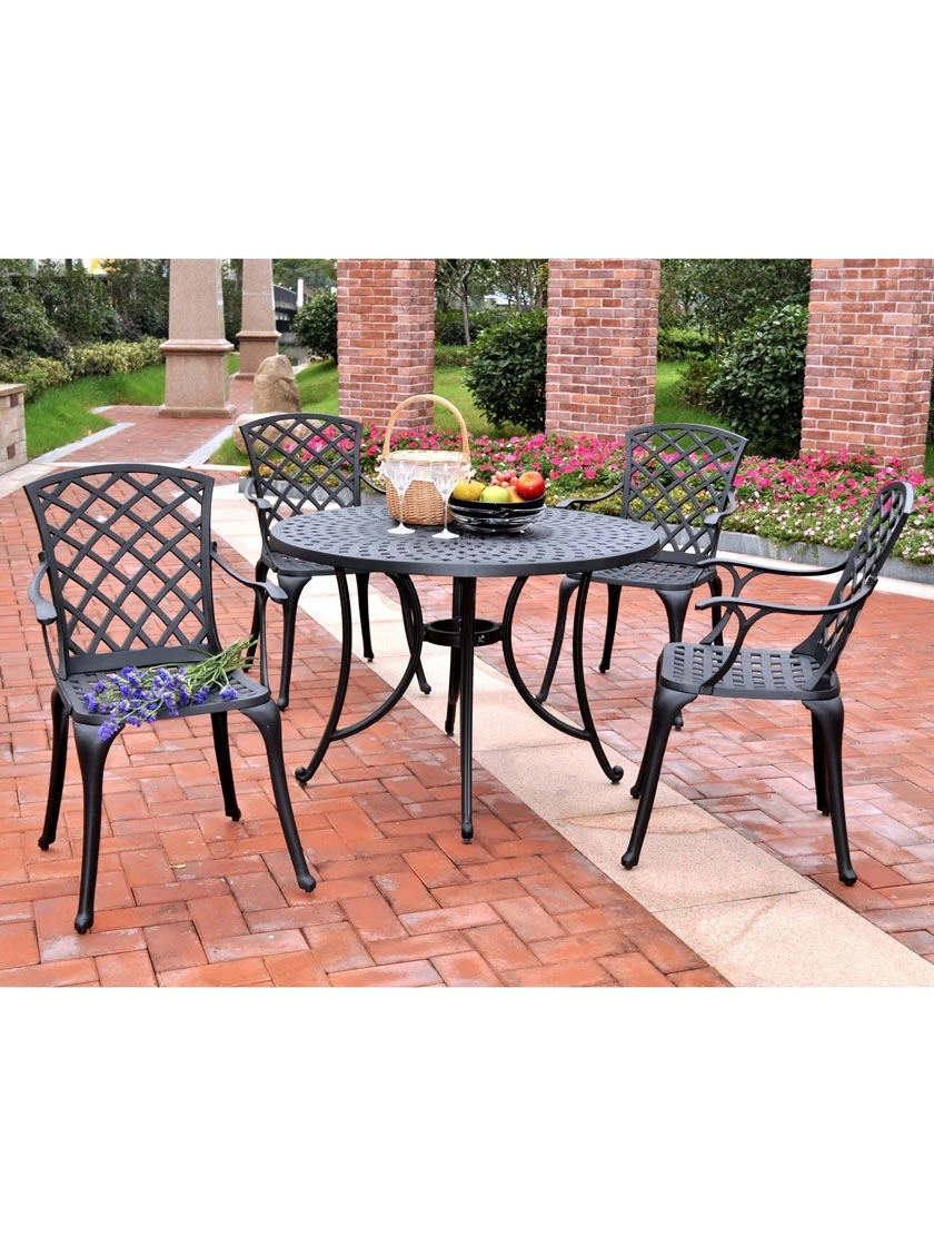 Crosley Sedona Five-Piece Outdoor Dining Set With High Back Armchairs 2 Crosley Sedona Five-Piece Outdoor Dining Set With High Back Armchairs - Image 2