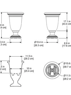 Ellington Self-Watering Urn Planter, 24" -Default Template 3 8600110 11V tif