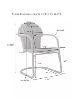 Crosley Tulip Chair Set, Set Of 2 -Default Template 3 8609287 46V jpg