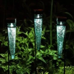 Achla Designs Solar Sparkle Cone With Stakes, Set Of 3 -Default Template 3 8609357EMGR 08V jpg