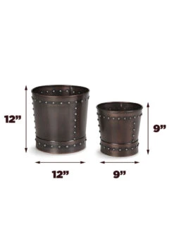 Riveted Planters, Set Of 2 -Default Template 3 8610032 03v