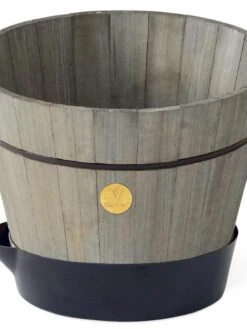 VegTrug® Build-a-Barrel Wooden Planter With Self-Watering Reservoir Tray, 18" -Default Template 3 8610253 08V tif