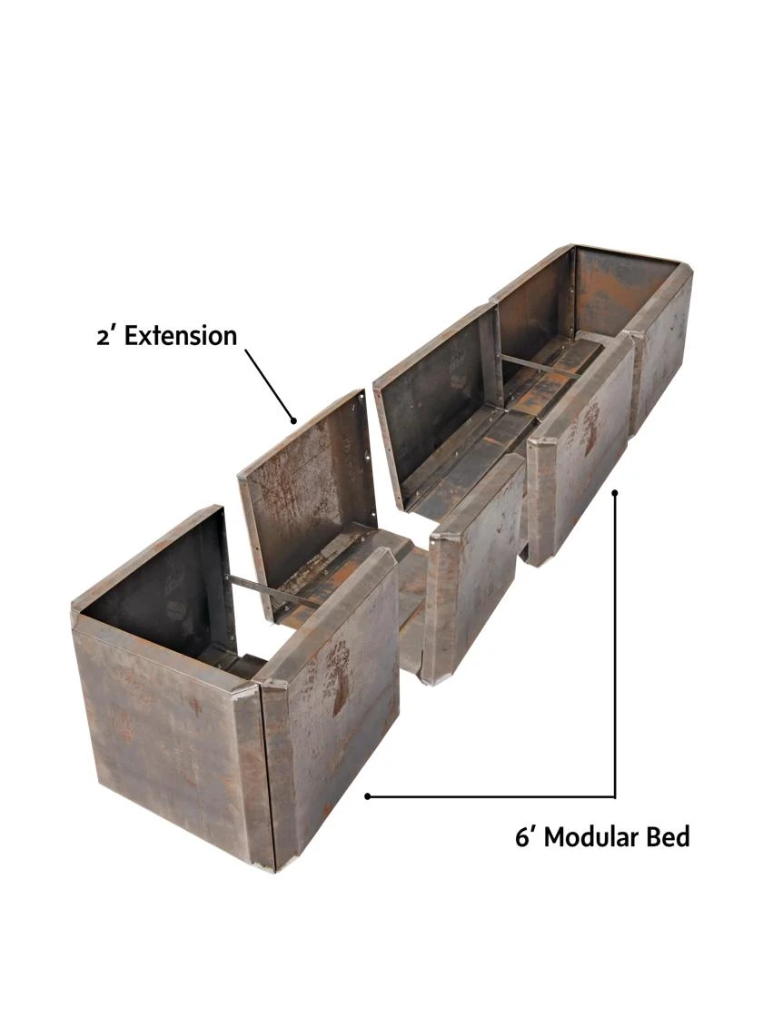 Corten Steel Modular Raised Bed, 2'x6' 7 Corten Steel Modular Raised Bed, 2'x6' - Image 7
