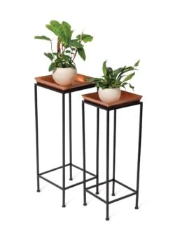 Square Nesting Plant Stands With Trays, Set Of 2 -Default Template 3 8611014 2872 tif