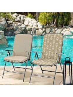 Outdoor Decor™ Seat Pad High Back Cushions, 20" X 45" -Default Template 3 8611125 110v trta outdoor seat pad high back cushions 20x45 tribal taupe