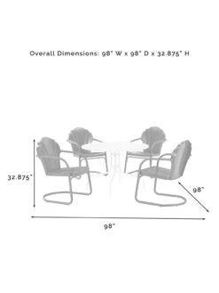 Crosley Tulip 5-piece Outdoor Dining Set 29 Crosley Tulip 5-piece Outdoor Dining Set -Default Template 3 8611578 07v