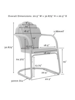 Crosley Tulip 5-piece Outdoor Dining Set 27 Crosley Tulip 5-piece Outdoor Dining Set -Default Template 3 8611578 08v
