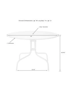 Crosley Ridgeland 5-piece Outdoor Dining Set -Default Template 3 8611579 08v