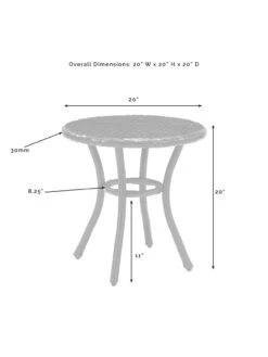 Crosley Palm Harbor Outdoor Wicker Round Side Table -Default Template 3 8611949 05v