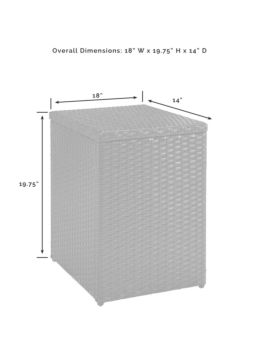 Crosley Palm Harbor Outdoor Wicker Rectangular Side Table 5 Crosley Palm Harbor Outdoor Wicker Rectangular Side Table - Image 5