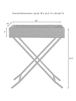 Crosley Palm Harbor Outdoor Wicker Butler Tray -Default Template 3 8611951 07v
