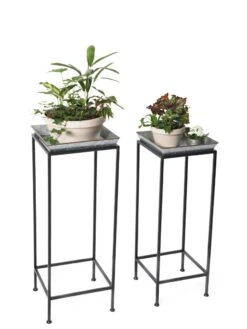 Square Nesting Plant Stands With Galvanized Trays, Set Of 2 -Default Template 3 8611976 7298 tif