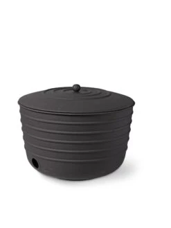 Matte Black Ribbed Hose Pot With Lid 6 Matte Black Ribbed Hose Pot With Lid -Default Template 3 8611991 5867 tif