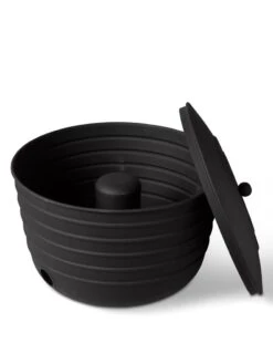 Matte Black Ribbed Hose Pot With Lid 7 Matte Black Ribbed Hose Pot With Lid -Default Template 3 8611991 5868 tif