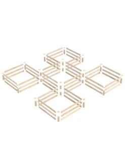 2-Tier Pine Raised Garden Bed, 80 Sqft.12'x12' -Default Template 3 8612255 01v