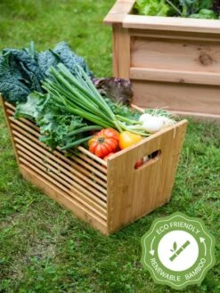 Front Page 59 Bamboo Garden Stool And Basket Combo