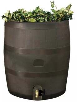 Round Rain Barrel With Planter, 35 Gallons -Default Template 3 8612856WALNT 01V tif