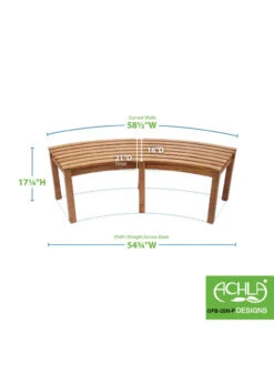 Achla Designs Curved Backless Bench -Default Template 3 8612910 03v