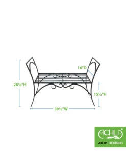 Achla Designs Wrought Iron Arbor Bench -Default Template 3 8612912 03v