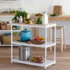 MeshWorks © 3 Tier Plant Shelving With Wood Top