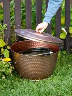 Hammered Copper Hose Pot With Lid -Default Template 3 8613311 0010