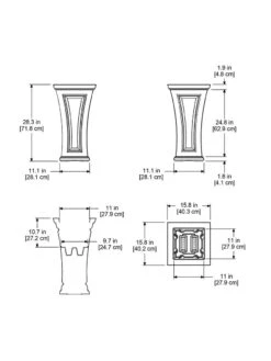 Cambridge Tall Planter, 28" Height -Default Template 3 8613524 04V 3 4