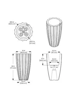 Sedona Tall Planter, 28" Height -Default Template 3 8613525 10V 3 4