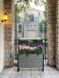 Mobile Deep Trough Planter