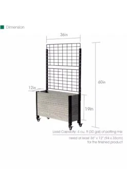 Mobile Deep Trough Planter With Trellis -Default Template 3 8614265 04V 3 4